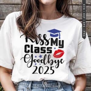 Goodbye 2025 SVG Cut File, Graduation Girl Tshirt Design